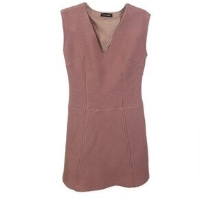 Eva Tralala Women’s Pink Wool Structured Sheath‎ Dress Made in France- Size 8